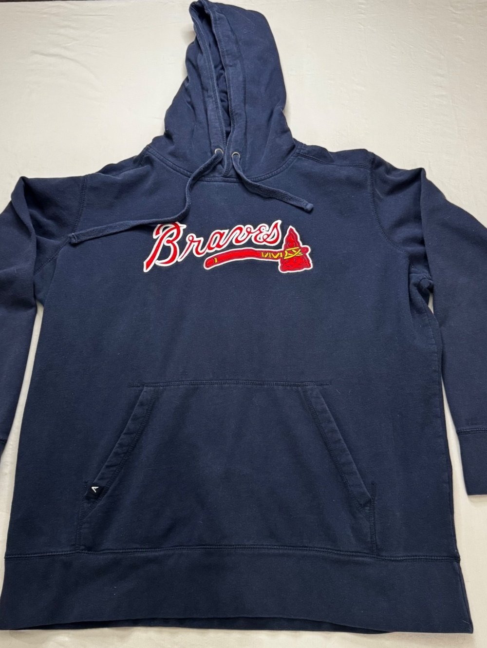 Antigua Atlanta Braves Hoodie Mens XXL Navy MLB Baseball Pullover